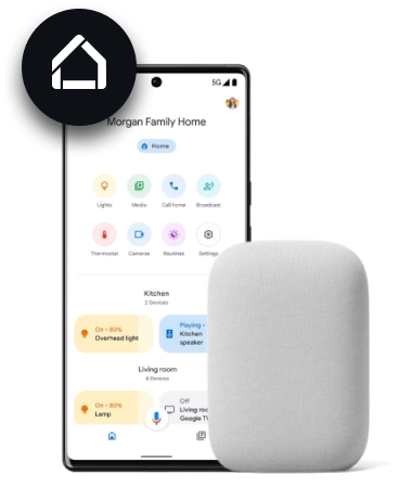 1Home mit mehreren mobilen Apps und Schnittstellen zur Sprachsteuerung
