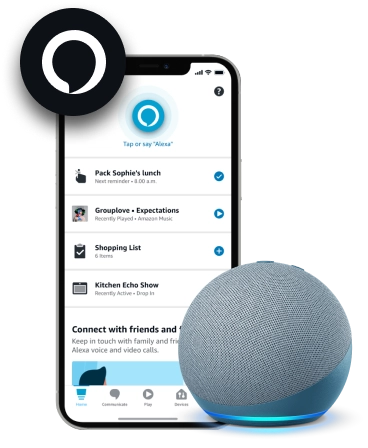 1Home mit mehreren mobilen Apps und Schnittstellen zur Sprachsteuerung