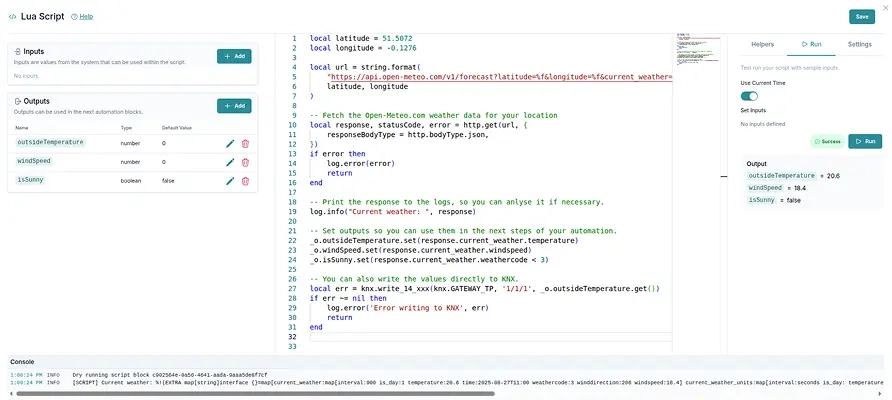 1Home LUA scripting